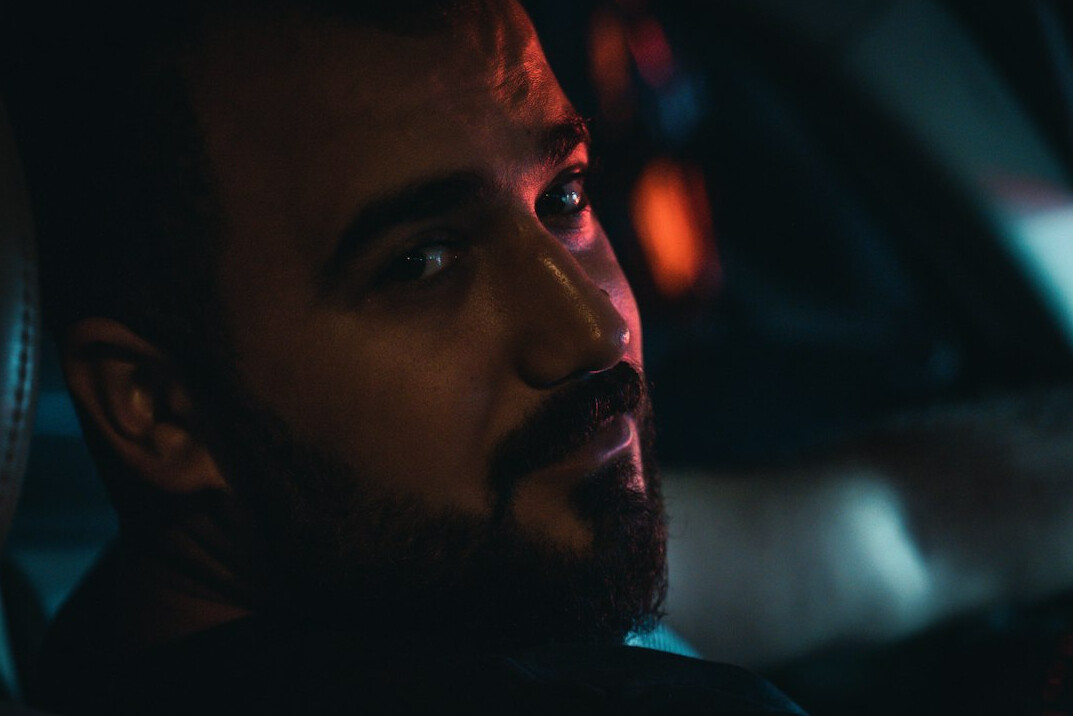 Portrait of a bearded man looking at camera
