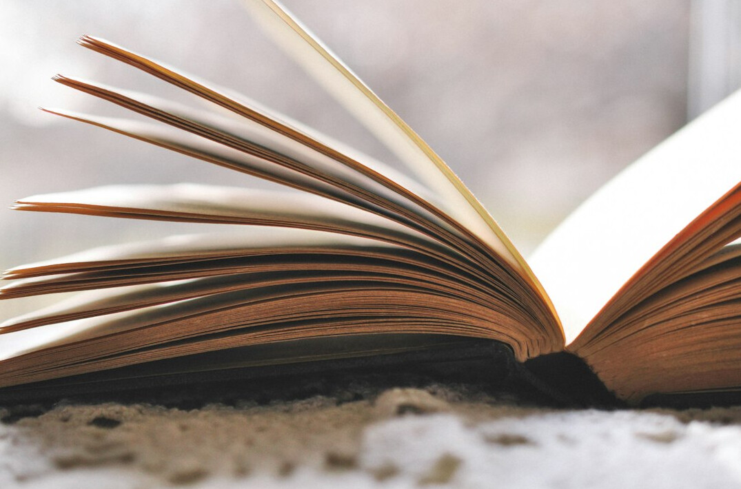 Open book with pages fanned out